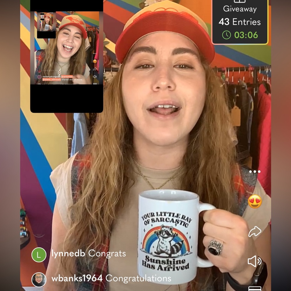 Rainbow Raccoon Sunshine Sarcasm Mug - Picture 6 of 7